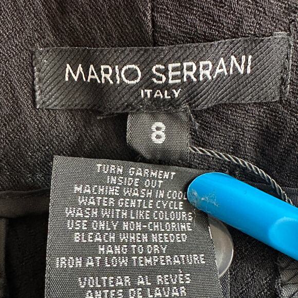 NEW Mario Serrani Pants Size 8 Black Jaquard Comfort Stretch Tummy Control - Picture 9 of 10